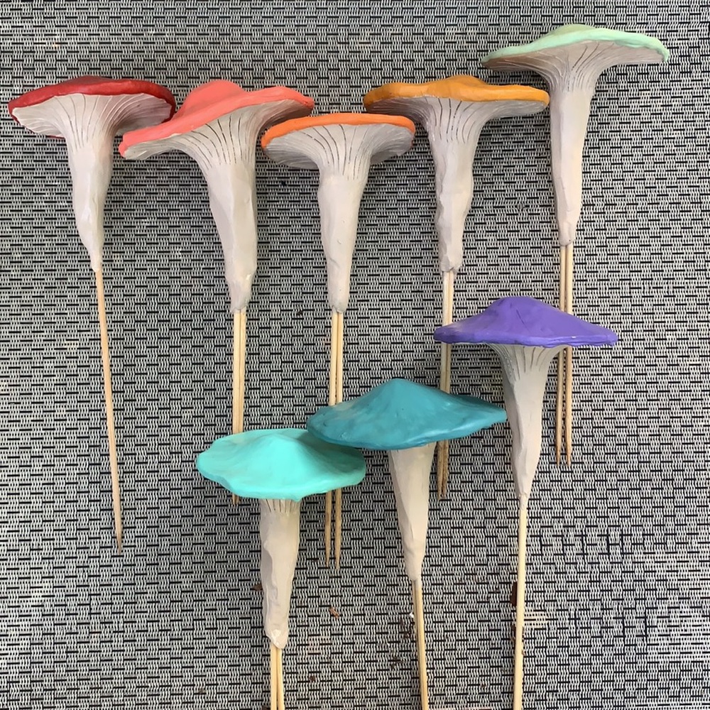 SET OF 3 Custom order Garden Stake Mushrooms π - Picture 3 of 10